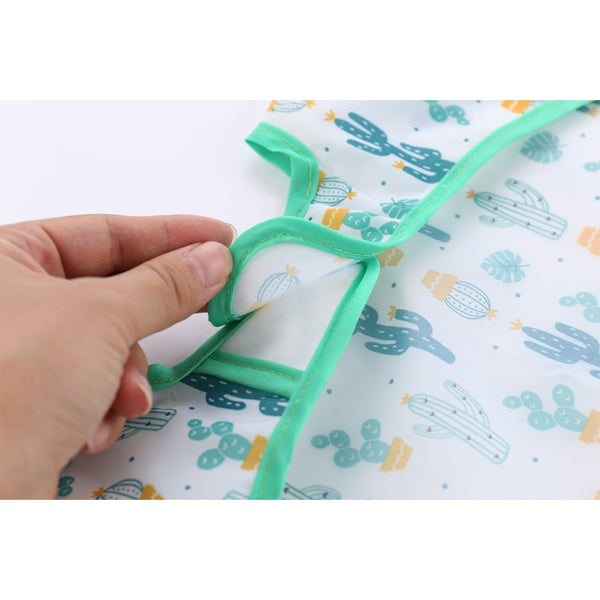 Waterproof Long Sleeve Art Smock Feeding Bib Apron